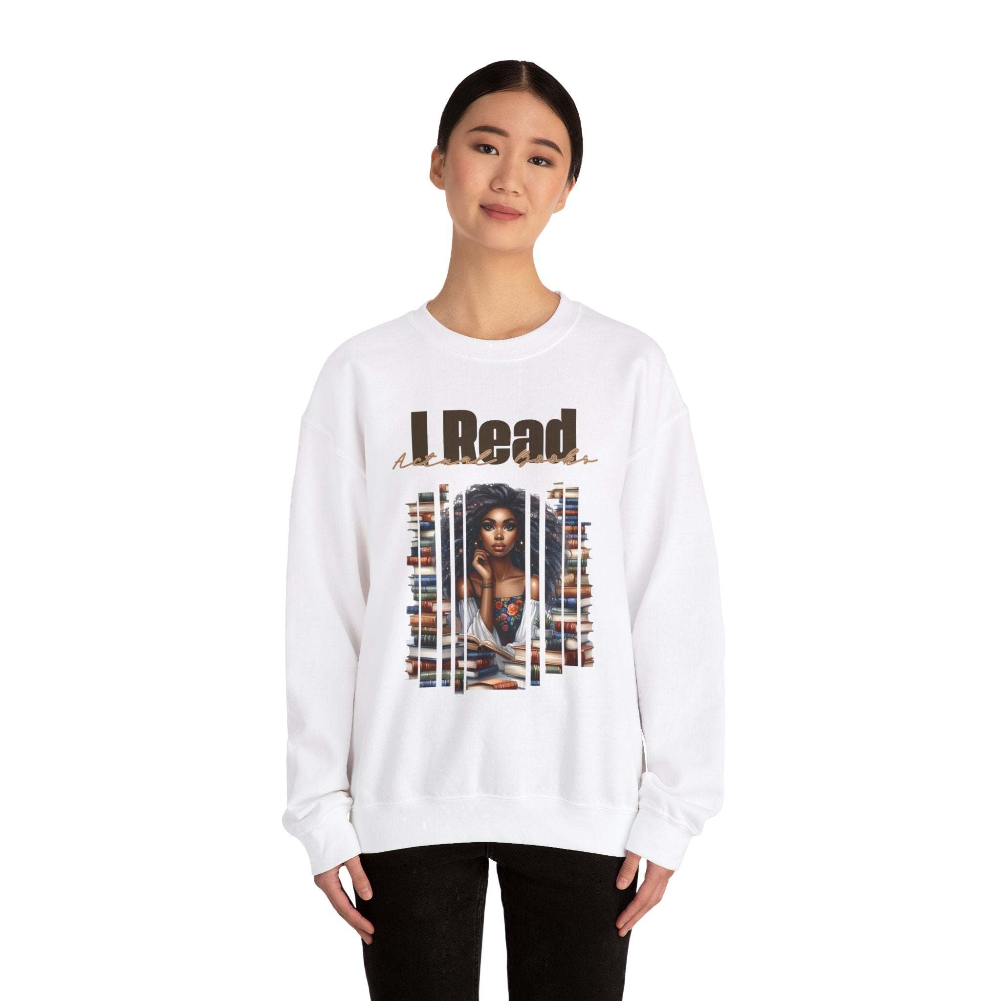 read actual books Unisex Heavy Blend™ Crewneck Sweatshirt